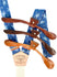 French Blue Floral Linen Suspenders – Handmade in Texas | Vintage Button-On Wedding Suspenders for Groom & Groomsmen | Dusty Blue Braces for Suits & Formalwear
